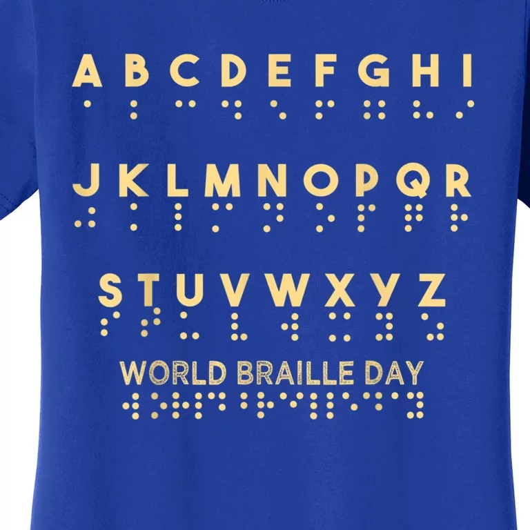 World Braille Day Blind Awareness Solidarity Women's T-Shirt