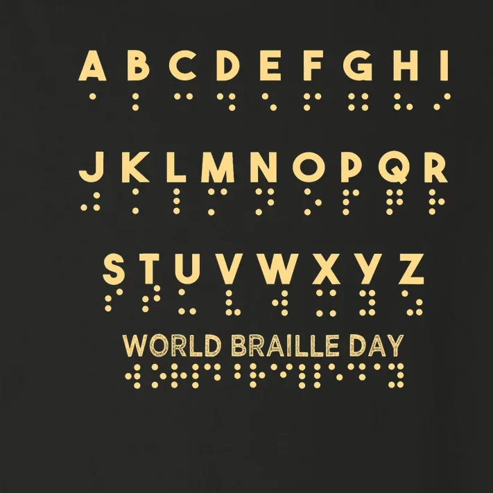 World Braille Day Blind Awareness Solidarity Toddler Long Sleeve Shirt