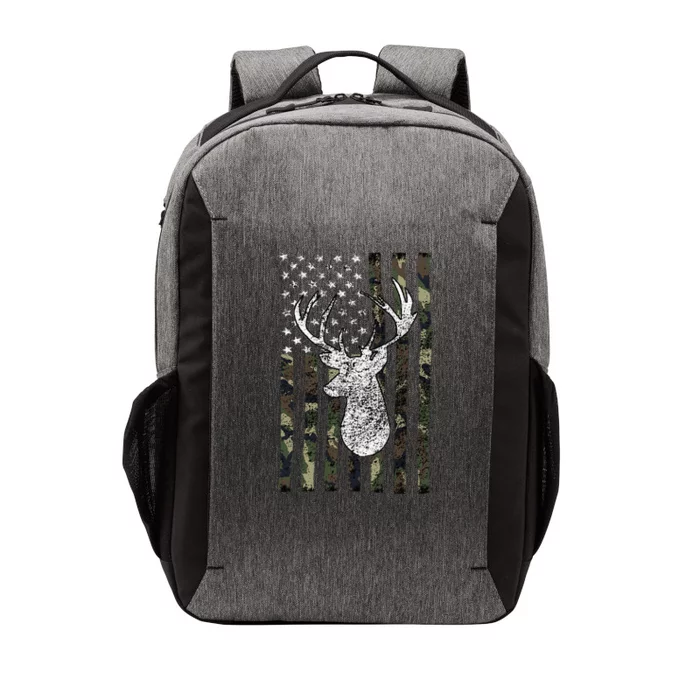 Whitetail Buck Deer Hunting American Camouflage Usa Flag Vector Backpack