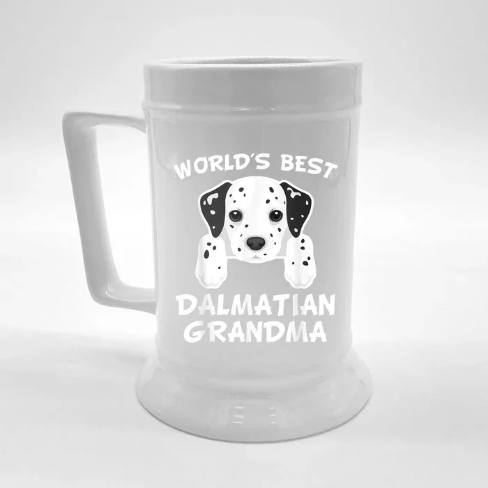 World's Best Dalmatian Grandma Dog Granddog Front & Back Beer Stein