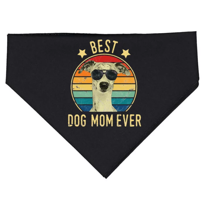 Womens Best Dog Mom Ever Whippet Mother's Day Gift USA-Made Doggie Bandana