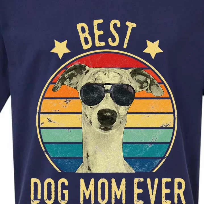 Womens Best Dog Mom Ever Whippet Mother's Day Gift Sueded Cloud Jersey T-Shirt