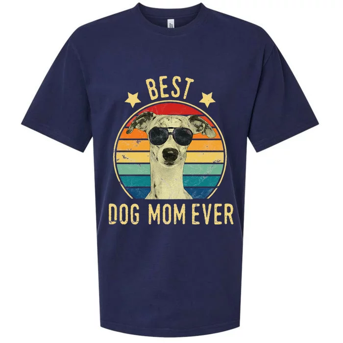 Womens Best Dog Mom Ever Whippet Mother's Day Gift Sueded Cloud Jersey T-Shirt