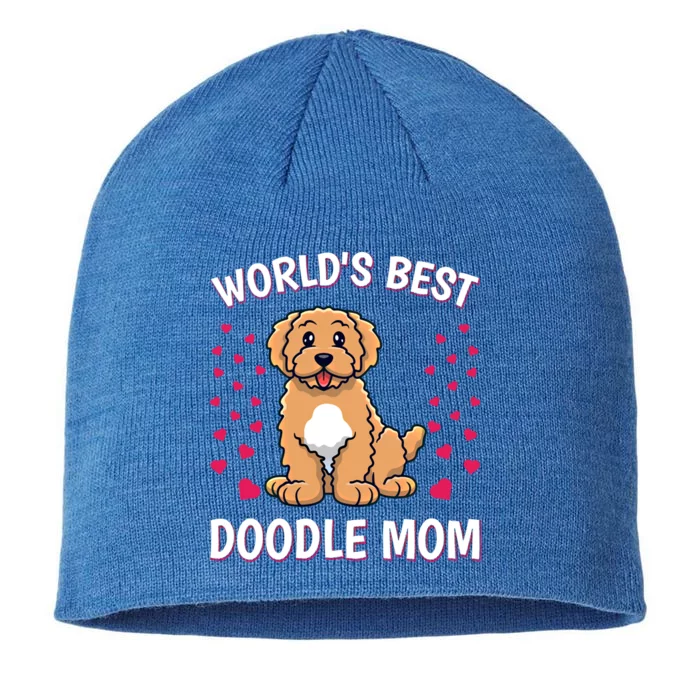 World's Best Doodle Mom Goldendoodle Mama Mother Gift 8 1/2in Sustainable Knit Beanie