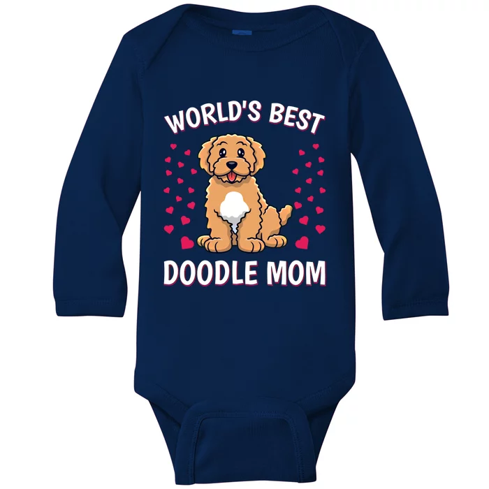 World's Best Doodle Mom Goldendoodle Mama Mother Gift Baby Long Sleeve Bodysuit