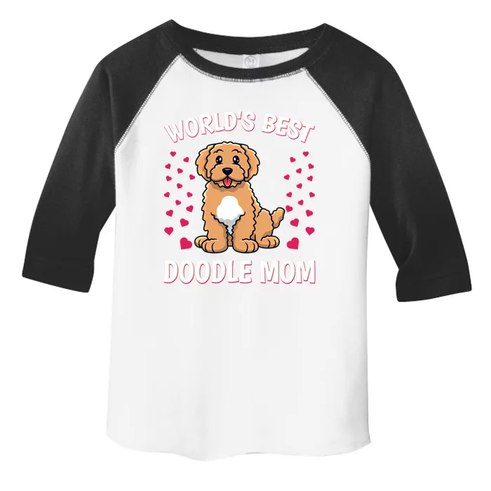 World's Best Doodle Mom Goldendoodle Mama Mother Gift Toddler Fine Jersey T-Shirt