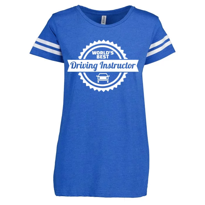 Worlds Best Driving Instructor Enza Ladies Jersey Football T-Shirt