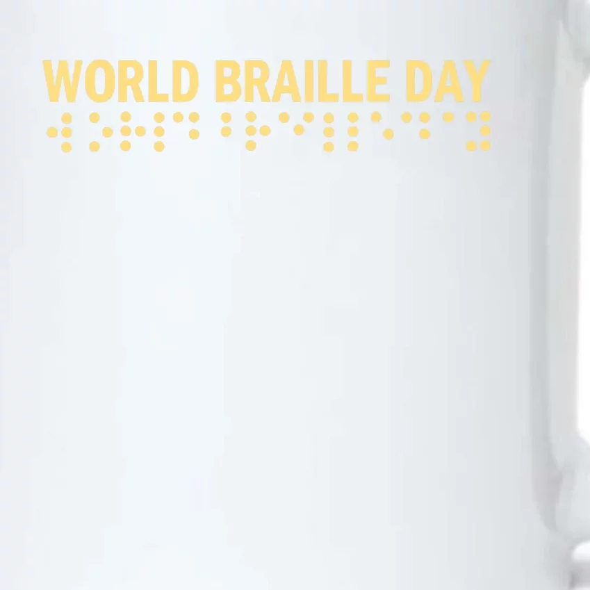 World Braille Day Blind Awareness Solidarity Black Color Changing Mug