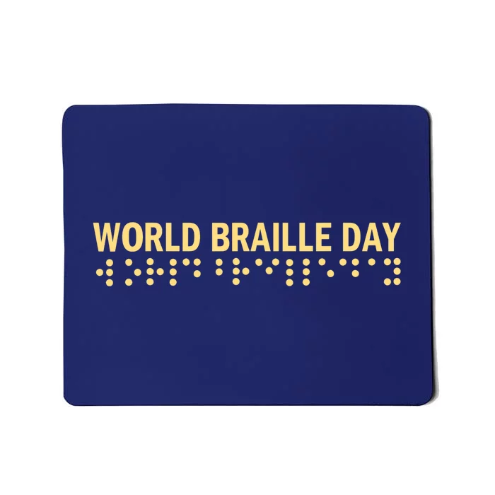 World Braille Day Blind Awareness Solidarity Mousepad