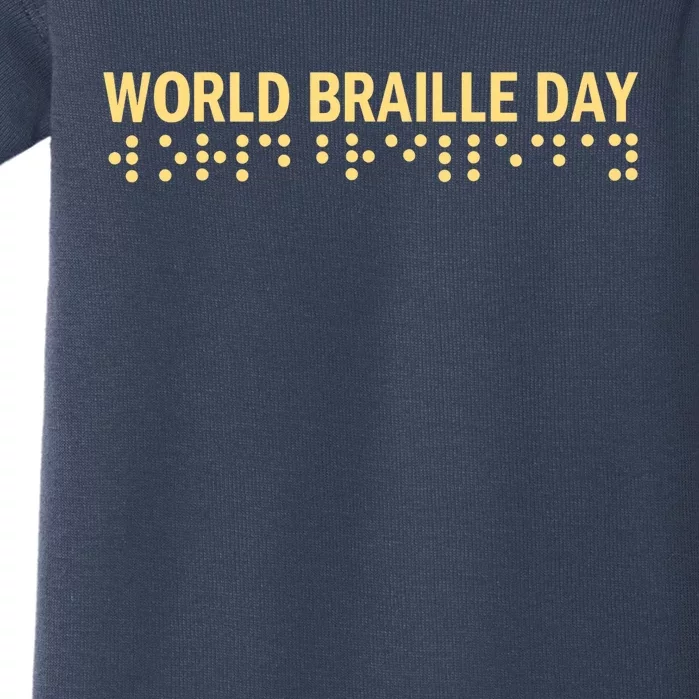 World Braille Day Blind Awareness Solidarity Baby Bodysuit