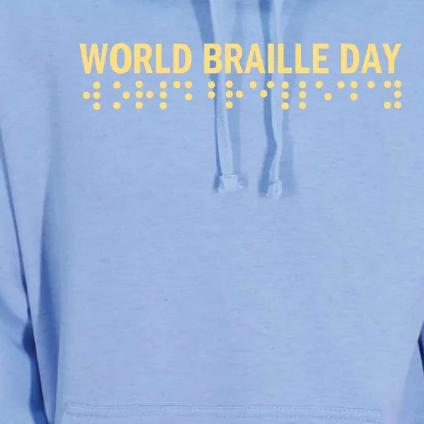 World Braille Day Blind Awareness Solidarity Unisex Surf Hoodie