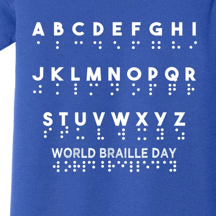 World Braille Day Blind Awareness Solidarity Baby Bodysuit