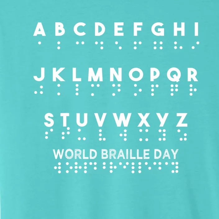 World Braille Day Blind Awareness Solidarity ChromaSoft Performance T-Shirt