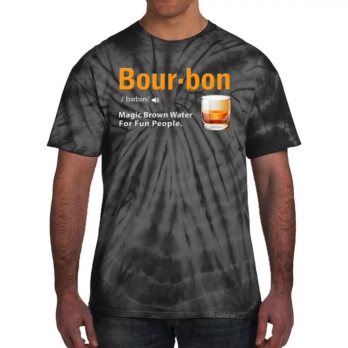 Whiskey Bourbon Definition Magic Brown Water Kentucky Tie-Dye T-Shirt