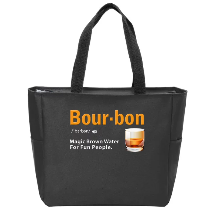 Whiskey Bourbon Definition Magic Brown Water Kentucky Zip Tote Bag