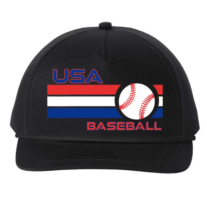 Wo Ball Dad Love USA Professional Baseball American Flag Themed V-Neck Snapback Five-Panel Rope Hat