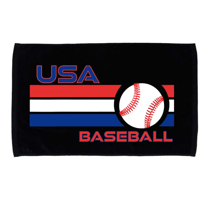 Wo Ball Dad Love USA Professional Baseball American Flag Themed V-Neck Microfiber Hand Towel