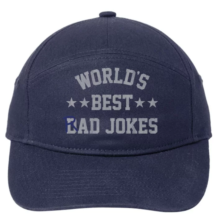 Worlds Best Dad Jokes Gift 7-Panel Snapback Hat