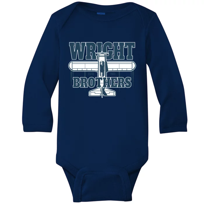 Wright Brothers Day Estd 1903 Baby Long Sleeve Bodysuit