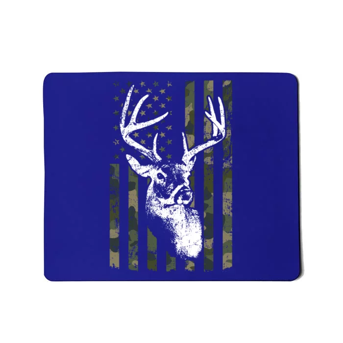 Whitetail Buck Deer Hunting Usa Camouflage Flag Funny Gift Mousepad