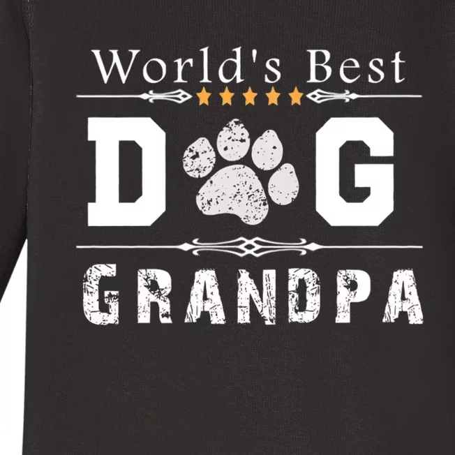 WorldS Best Dog Grandpa Baby Long Sleeve Bodysuit