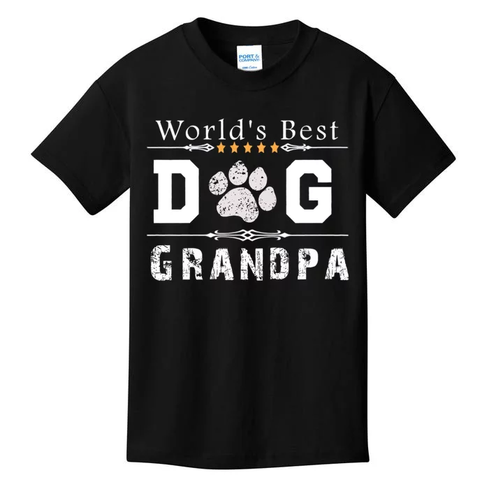 WorldS Best Dog Grandpa Kids T-Shirt