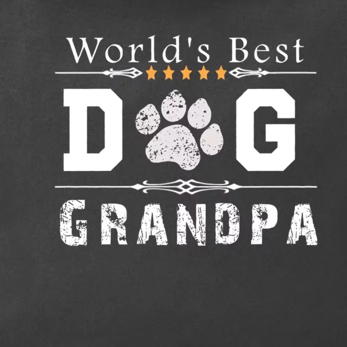 WorldS Best Dog Grandpa Zip Tote Bag