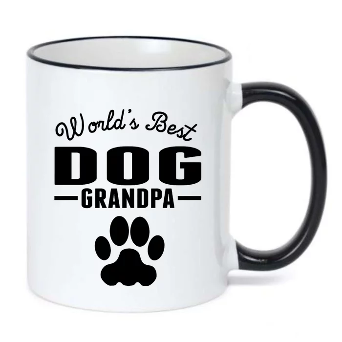 WorldS Best Dog Grandpa Black Color Changing Mug