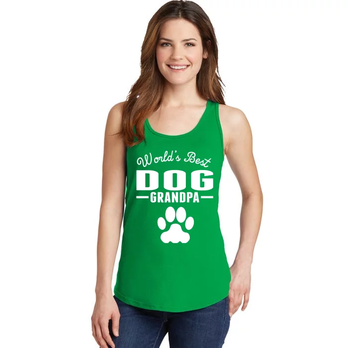 WorldS Best Dog Grandpa Ladies Essential Tank