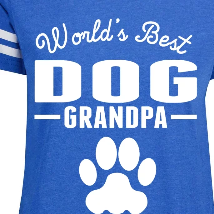 WorldS Best Dog Grandpa Enza Ladies Jersey Football T-Shirt