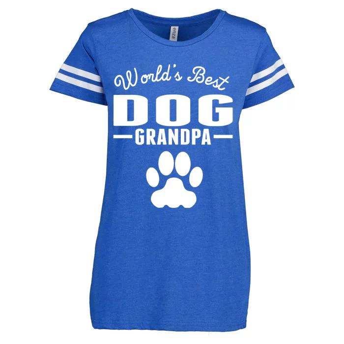 WorldS Best Dog Grandpa Enza Ladies Jersey Football T-Shirt