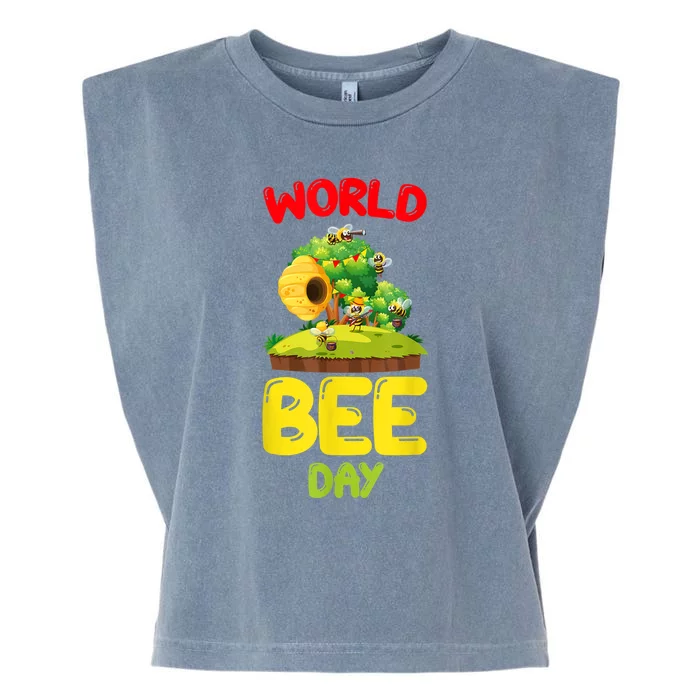 World Bee Day Bee Lover Beekeeper Garment-Dyed Women's Muscle Tee