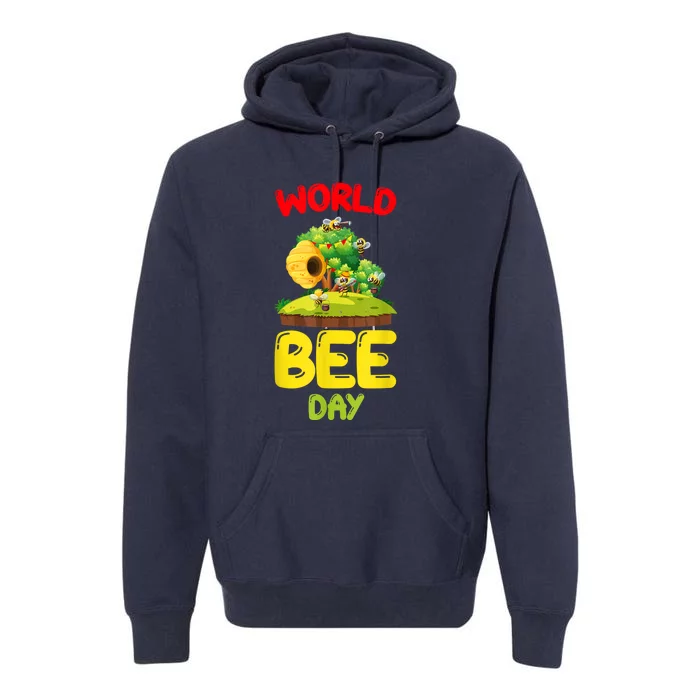 World Bee Day Bee Lover Beekeeper Premium Hoodie