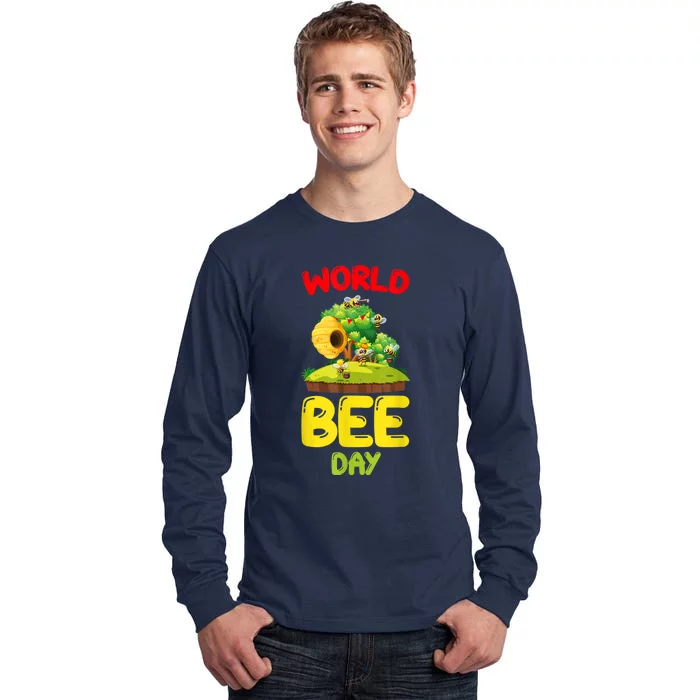 World Bee Day Bee Lover Beekeeper Tall Long Sleeve T-Shirt