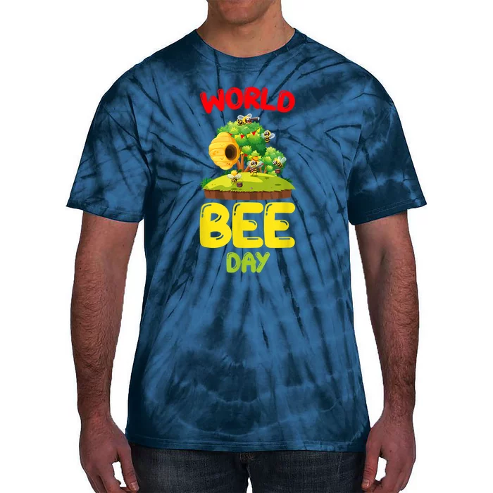 World Bee Day Bee Lover Beekeeper Tie-Dye T-Shirt