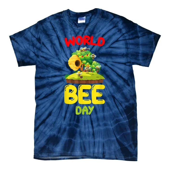 World Bee Day Bee Lover Beekeeper Tie-Dye T-Shirt