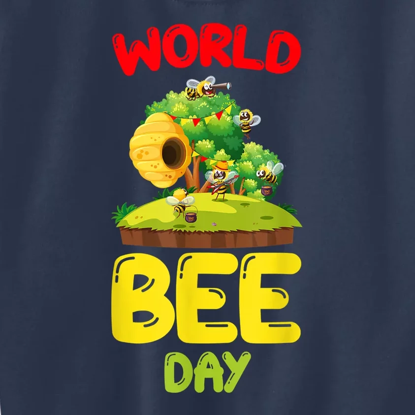 World Bee Day Bee Lover Beekeeper Kids Sweatshirt