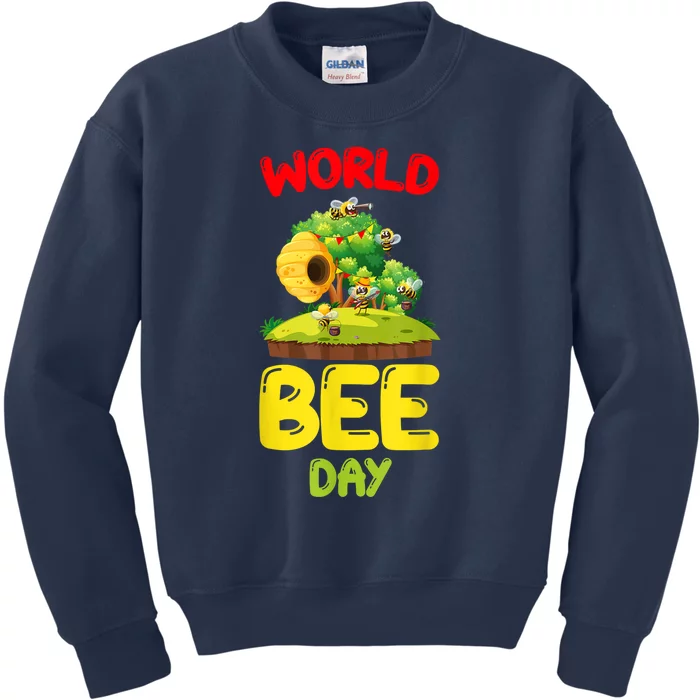 World Bee Day Bee Lover Beekeeper Kids Sweatshirt