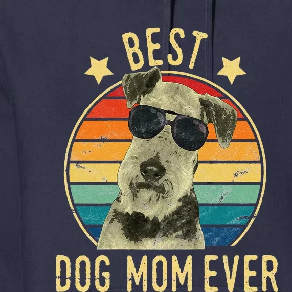 Womens Best Dog Mom Ever Airedale Terrier Mother's Day Gift Premium Hoodie