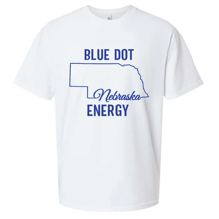 Women Blue Dot In A Red State Nebraska State Harris Walz Sueded Cloud Jersey T-Shirt