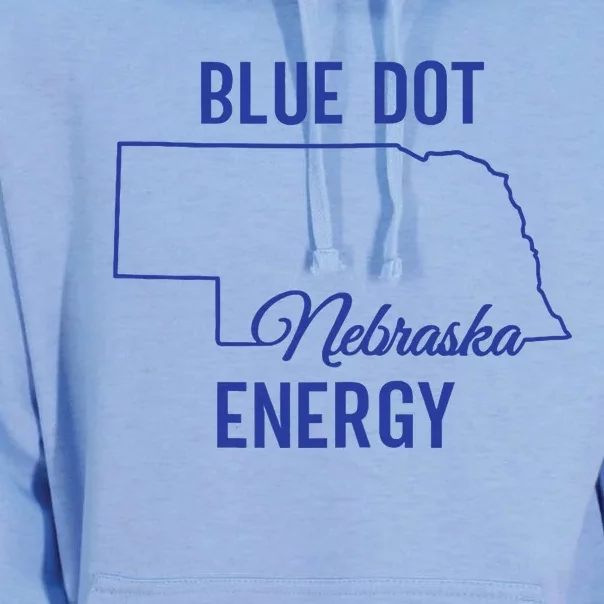 Women Blue Dot In A Red State Nebraska State Harris Walz Unisex Surf Hoodie