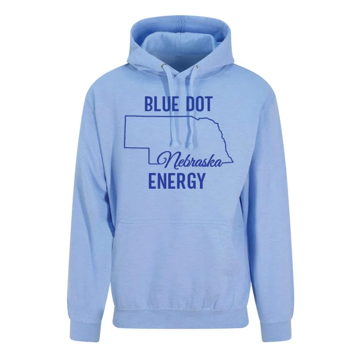 Women Blue Dot In A Red State Nebraska State Harris Walz Unisex Surf Hoodie