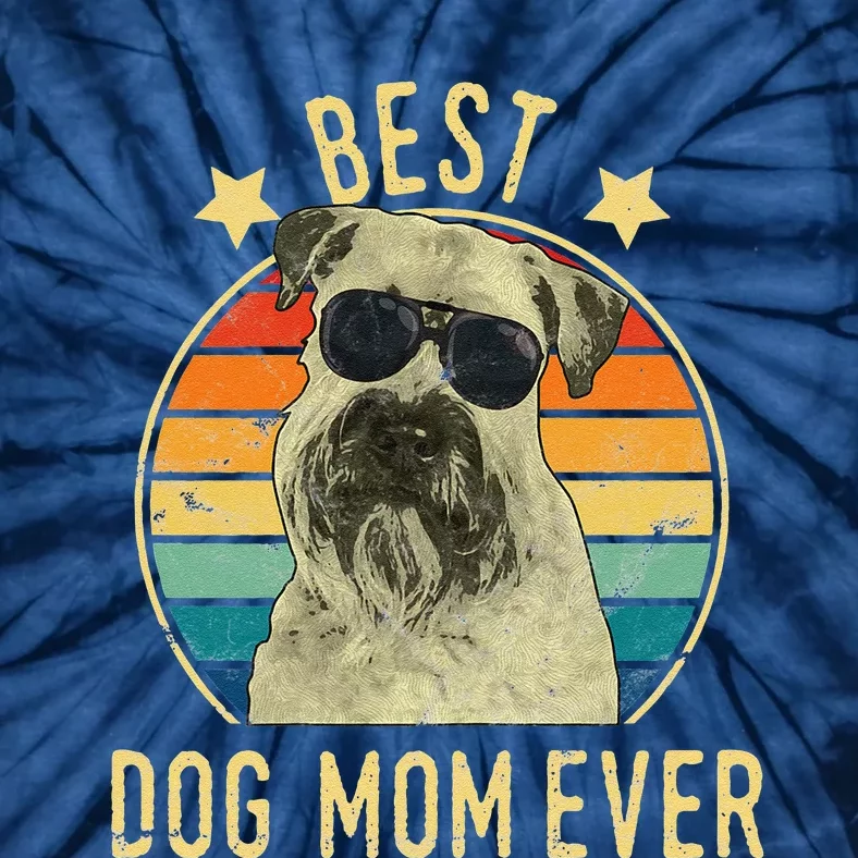 Womens Best Dog Mom Ever Soft Coated Wheaten Terrier Mother's Day Tie-Dye T-Shirt