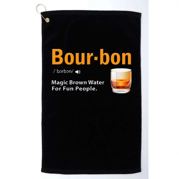 Whiskey Bourbon Definition Magic Brown Water Kentucky Platinum Collection Golf Towel