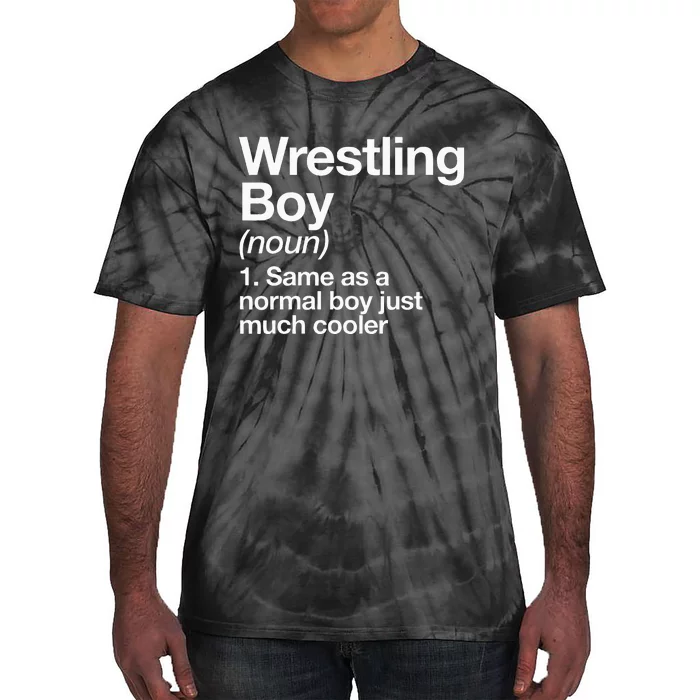 Wrestling Boy Definition Funny Sports Tie-Dye T-Shirt