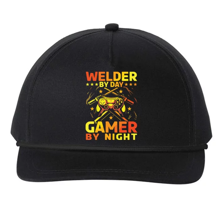 Welder By Day Gamer At Night Snapback Five-Panel Rope Hat