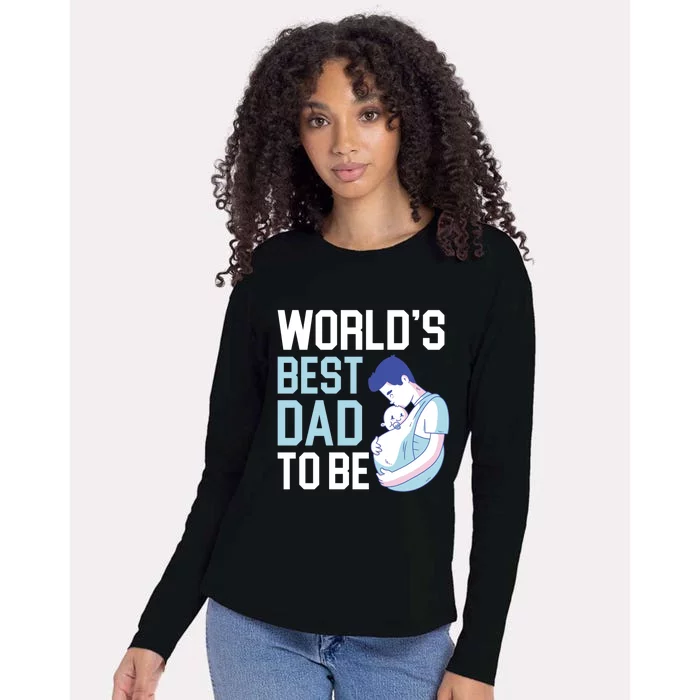 World's Best Dad To Be Announcet Fatherhood Gift Womens Cotton Relaxed Long Sleeve T-Shirt