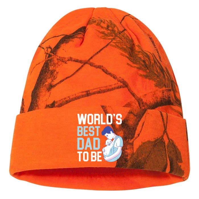 World's Best Dad To Be Announcet Fatherhood Gift Kati - 12in Camo Beanie