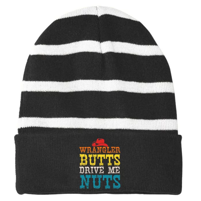 Wrangler Butts Drive Me Nuts Apparel Striped Beanie with Solid Band