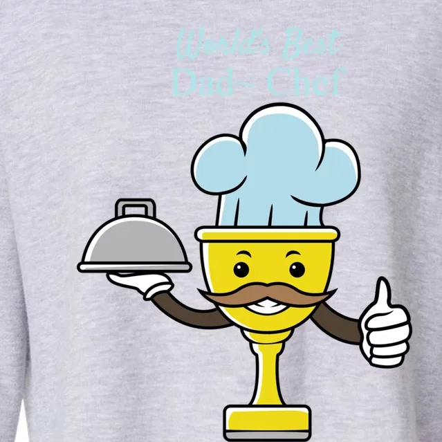 Worlds Best Dad Chef Gift Cropped Pullover Crew